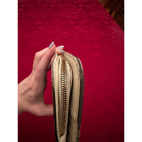 Louis Vuitton Brown & Beige Insolite Double Zip Double Snap Long Wallet - Picture 5 of 16